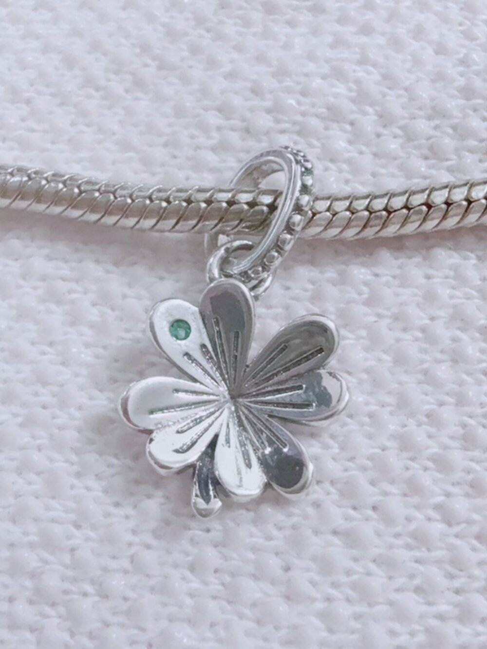 Four Leaf Clover Pendant S925 Silver Charm For Pandora Bracelet Necklace